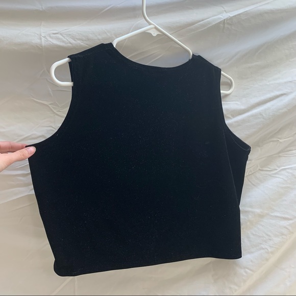 Black Velvet Sleeveless Box Top - Picture 6 of 6